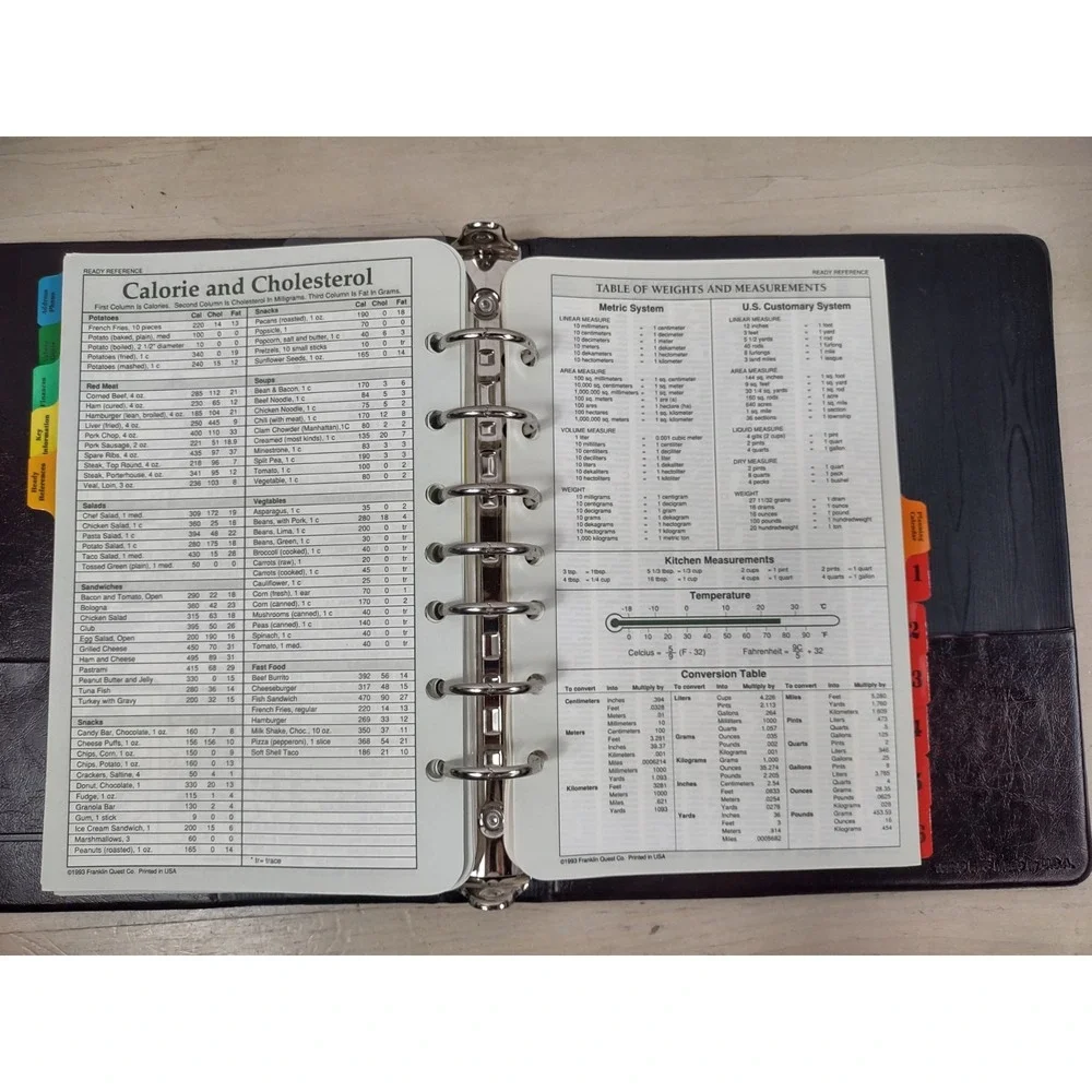Franklin Covey Vintage 7-Ring Classic Binder Organizer Planner Daytimer w Pages